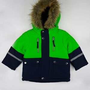 Jacket Rothschild
Kids Boy Faux Fur Hooded Jacket, Green/ Navy